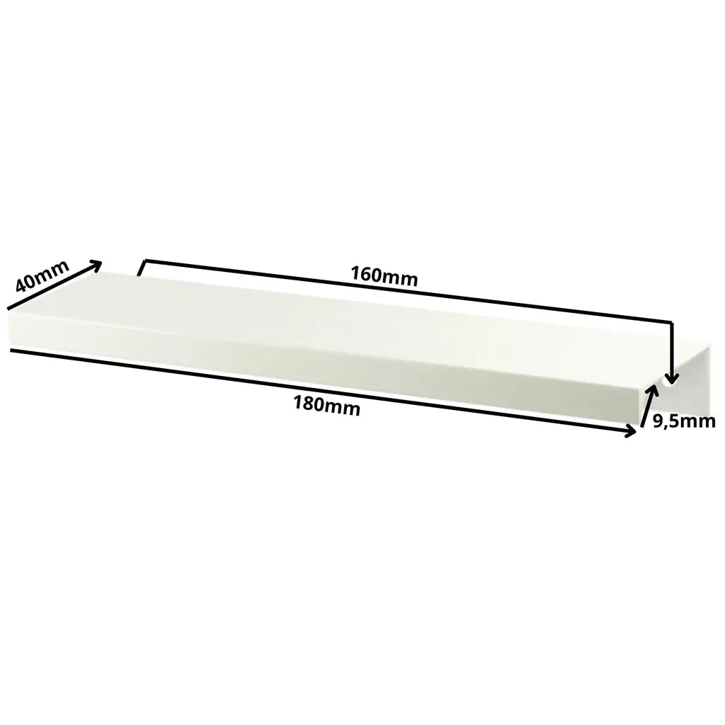 Edge Grip Round Profile Handle 160mm cabinet handles (7-1/16 inch / 180 mm Overall Length) - White