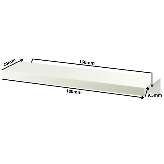 Edge Grip Round Profile Handle 160mm cabinet handles (7-1/16 inch / 180 mm Overall Length) - White