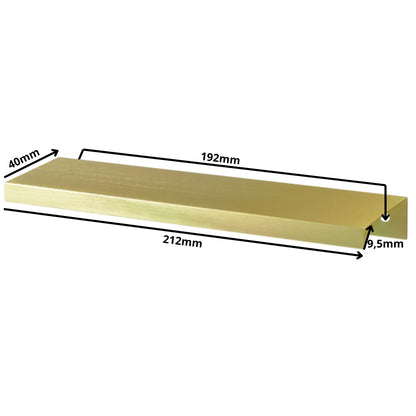 Edge Grip Round Profile 192mm Cabinet Handles (8-3/8 inch / 212 mm Overall Length) - Gold