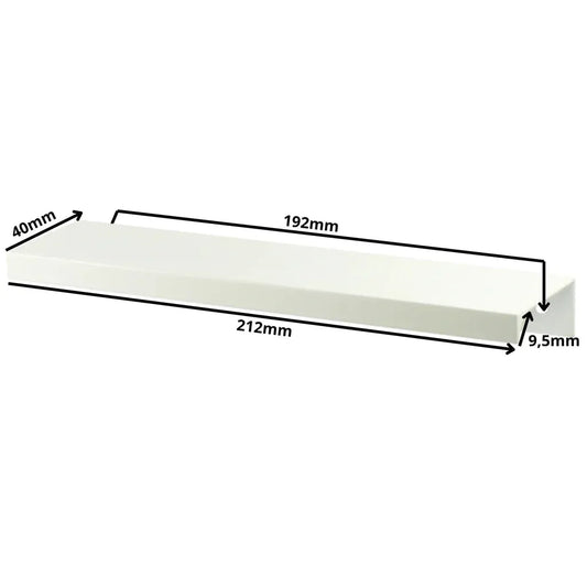 Edge Grip Round Profile Handle 192mm Cabinet Handles (8-3/8 inch / 212 mm Overall Length) - White