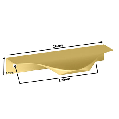 Edge Grip Round Profile Pull 10 inch (256 mm) Hole Centers (10-7/8 inch / 276 mm Overall Length) - Gold