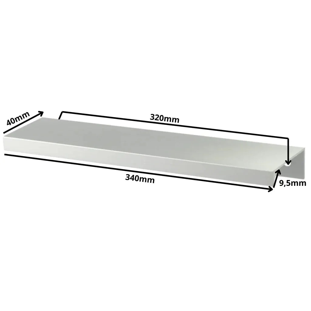 Edge Grip Round Profile Cabinet Handle 12-5/8 inch / 320 mm (13-3/8 inch / 340 mm Overall Length) - Electropolished