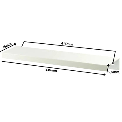 Edge Grip Round Profile Pull 16-3/8 inch (416 mm) Hole Centers (17-3/16 inch / 436 mm Overall Length) - White