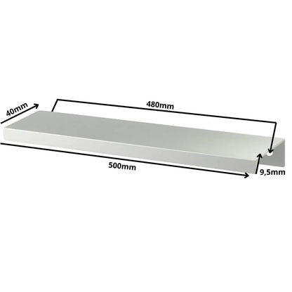 Edge Grip Round Profile Handle 18-7/8 inch (480 mm) C-C (19-11/16 inch / 500 mm Overall Length) - Electropolished