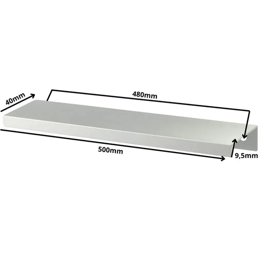 Edge Grip Round Profile Handle 18-7/8 inch (480 mm) C-C (19-11/16 inch / 500 mm Overall Length) - Electropolished