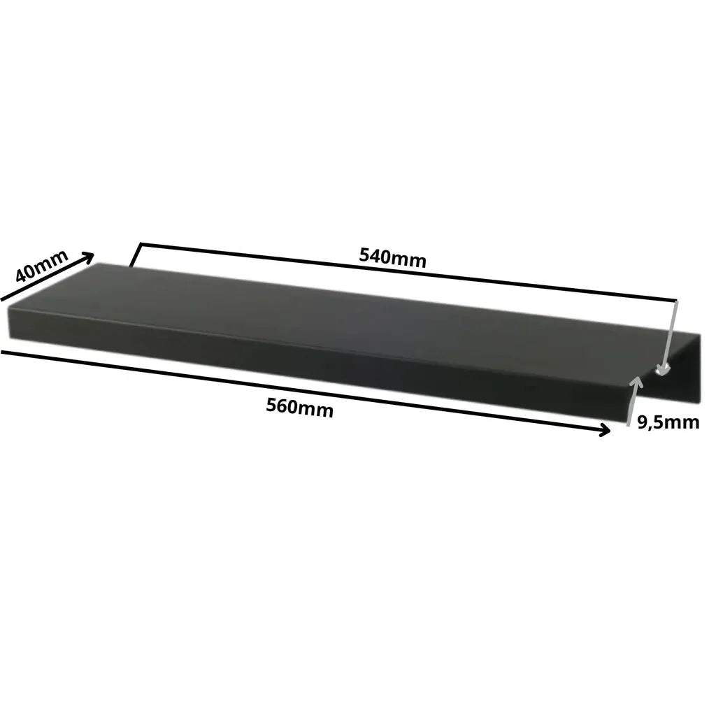 Edge Grip Round Profile Handle 21-1/4 inch (540 mm) (22-1/16 inch / 560 mm Overall Length) - Matte Black