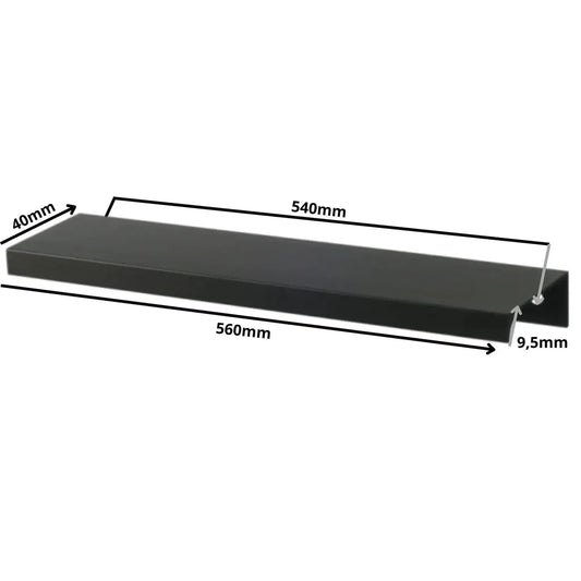 Edge Grip Round Profile Handle 21-1/4 inch (540 mm) (22-1/16 inch / 560 mm Overall Length) - Matte Black