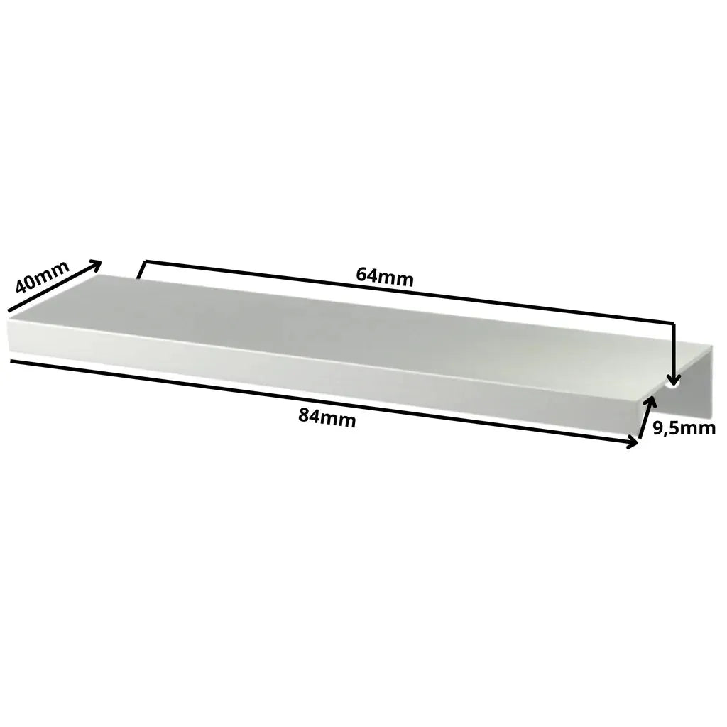 Edge Grip Round Profile Cabinet Handle 2-1/2 inch / 64 mm (3-5/16 inch / 84 mm Overall Length) - Electropolished