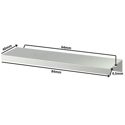 Edge Grip Round Profile Cabinet Handle 2-1/2 inch / 64 mm (3-5/16 inch / 84 mm Overall Length) - Electropolished