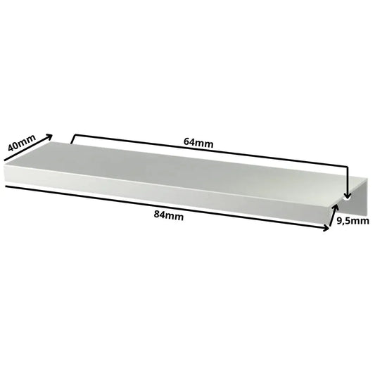 Edge Grip Round Profile Cabinet Handle 2-1/2 inch / 64 mm (3-5/16 inch / 84 mm Overall Length) - Electropolished