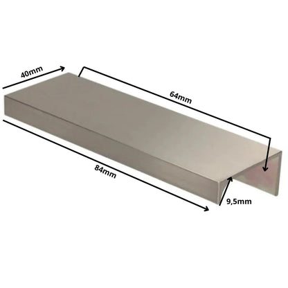 Edge Grip Round Profile Cabinet Handle 2-1/2 inch (64 mm) (3-5/16 inch (84 mm) Overall Length) - Brushed Stainless Steel Finish