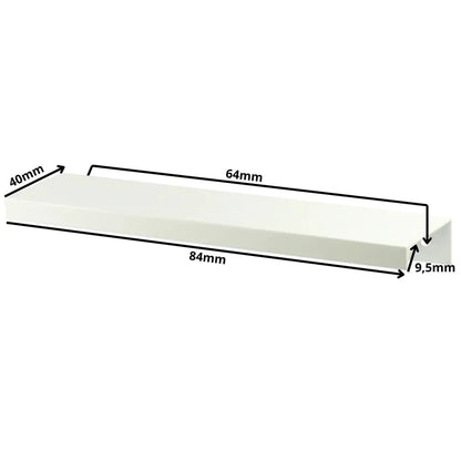 Edge Grip Round Profile Cabinet Handle 2-1/2 inch (64 mm) (3-5/16 inch (84 mm) Overall Length) - White