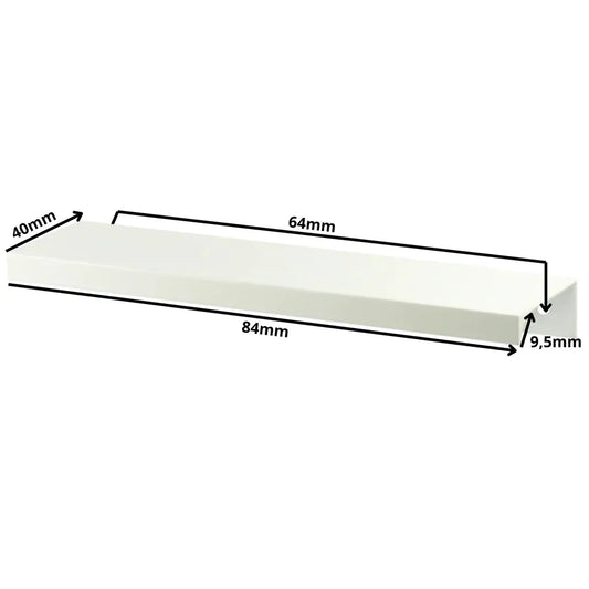 Edge Grip Round Profile Cabinet Handle 2-1/2 inch (64 mm) (3-5/16 inch (84 mm) Overall Length) - White