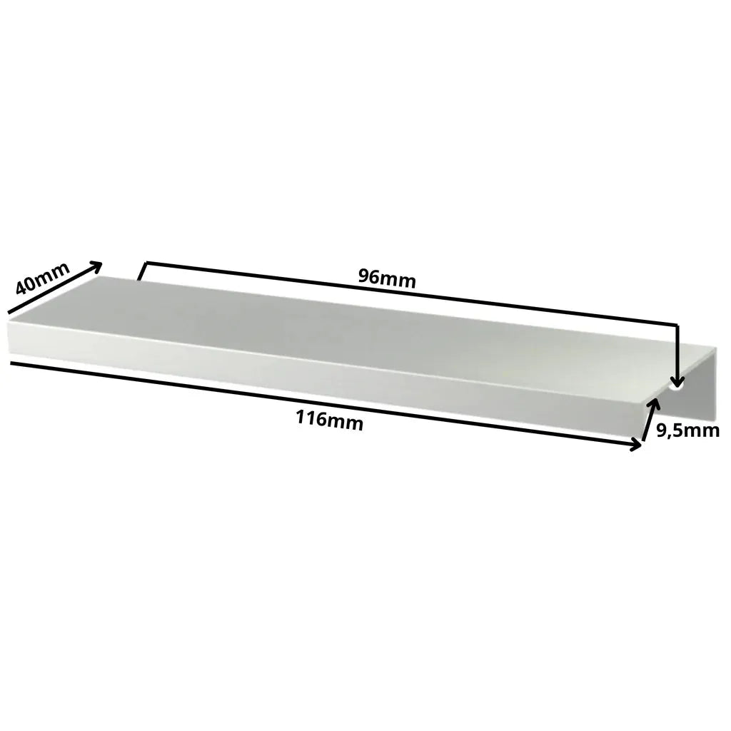 Edge Grip Round Profile Handle 3.75 inch (96 mm) (4-9/16 inch / 116 mm Overall Length) - Electropolished