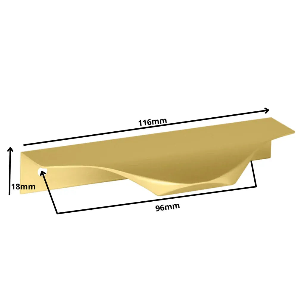 Edge Grip Round Profile Pull 3.75 inch (96 mm) (4-9/16 inch / 116 mm Overall Length) - Gold