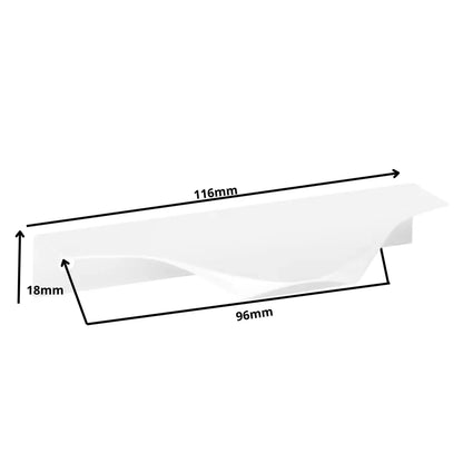 Edge Grip Rounded Profile Pull 3.75 inch / 96mm (4-9/16 inch / 116 mm Overall Length) - White