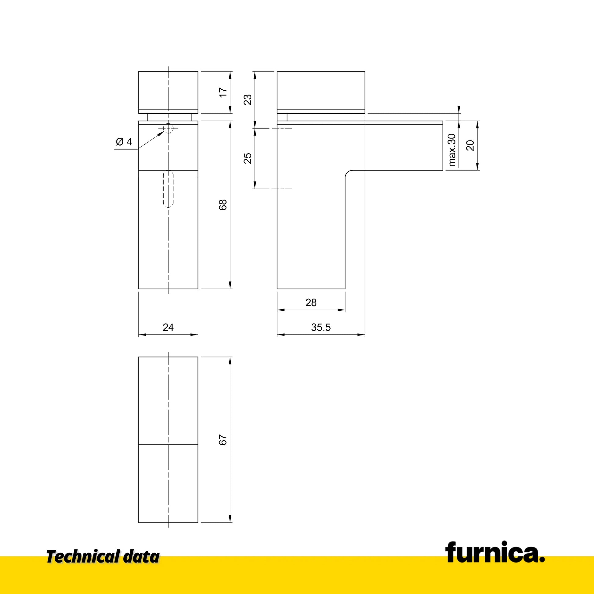 Glass & Panel Holder Bracket L-Shape II - Chrome