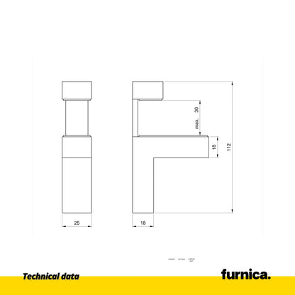 Glass and Shelf Bracket L-Shape III - Chrome