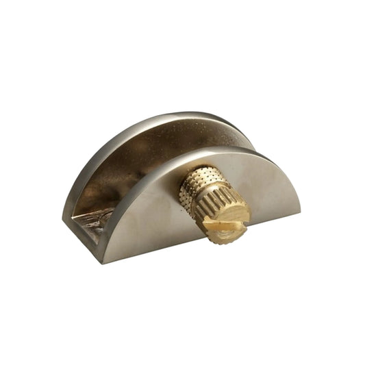 Glass Shelf Bracket Half-Round - Satin