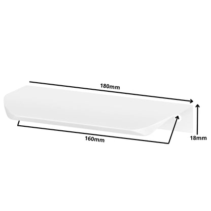 Rounded Edge Pull Profile 6-5/16 inch (160 mm) Centers (7-1/16 inch / 180 mm Overall Length) - White