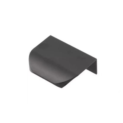 Edge Pull Profile Handle Rounded 1-1/4 inch (32 mm) Center-to-Center (2 inch / 52 mm Overall Length) - Matte Black
