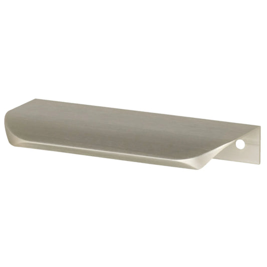 Rounded Edge Profile Cabinet Handle 21-1/4 inch (540 mm) Center-to-Center, 22-1/16 inch (560 mm) Overall Length - Brushed Steel
