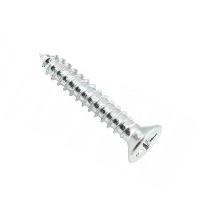 Pozidriv Wood Screws PZ2 #8 x 1 inch (4.0x25 mm) White Zinc (100 Pack)