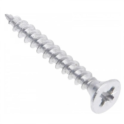 Pozidriv Wood Screws PZ2 #8 x 1-3/16 inch (4.0x30 mm) White Zinc (1000 Pack)