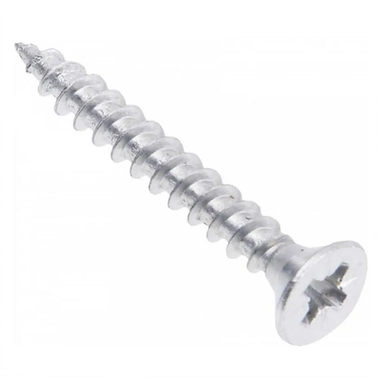 Pozidriv Wood Screws PZ2 #8 x 1-3/4 inch (4.0x45 mm) White Zinc (100 Pack)