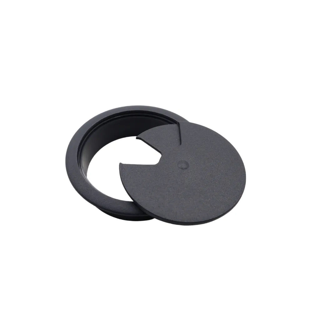 Plastic 2-3/8 inch (60 mm) Desk Grommet, Anthracite