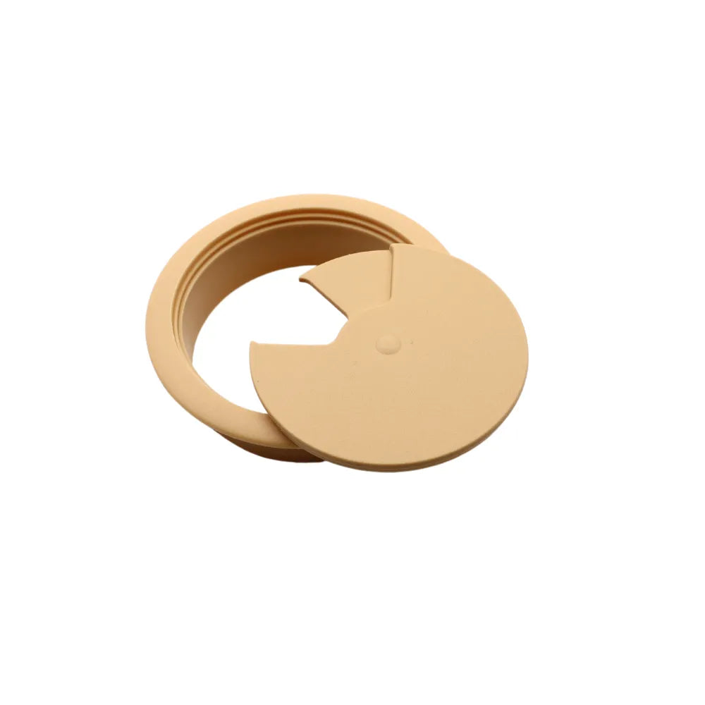 Plastic 60mm Desk Grommet, Beige