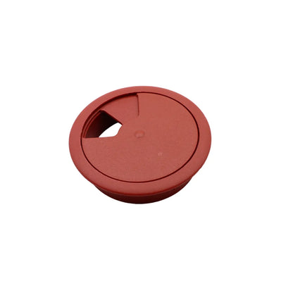Plastic 60mm Desk Grommet, Red Wood
