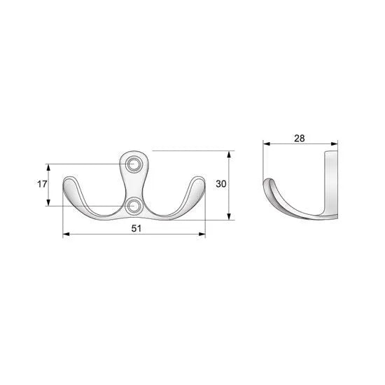 Coat Hook - Black WP01