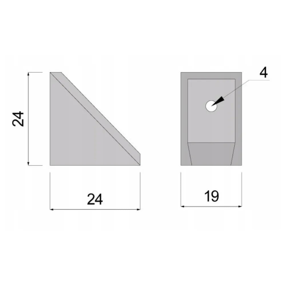 Plastic Corner Bracket with Separate Cover Cap