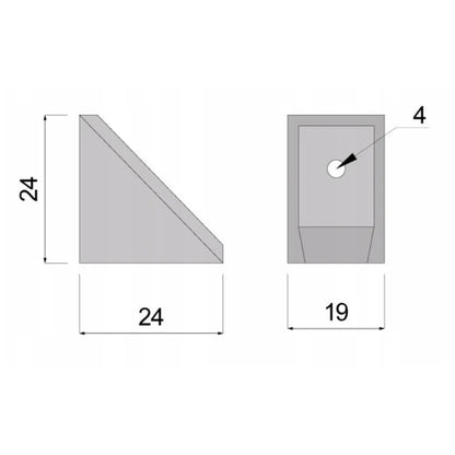 Plastic Corner Bracket with Separate Cover Cap