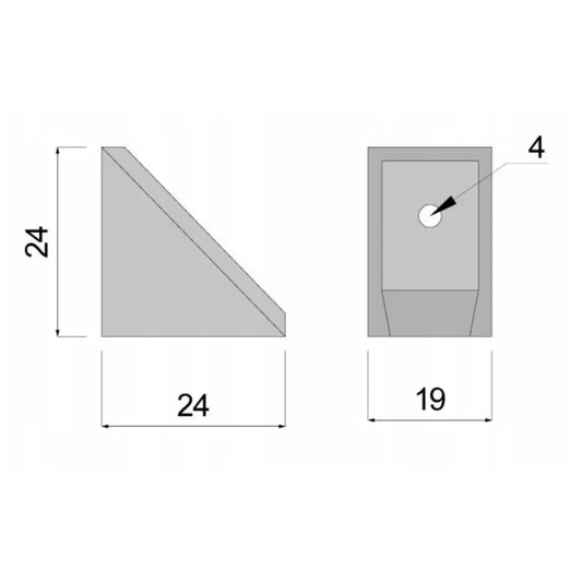 Plastic Corner Bracket with Separate Cover Cap