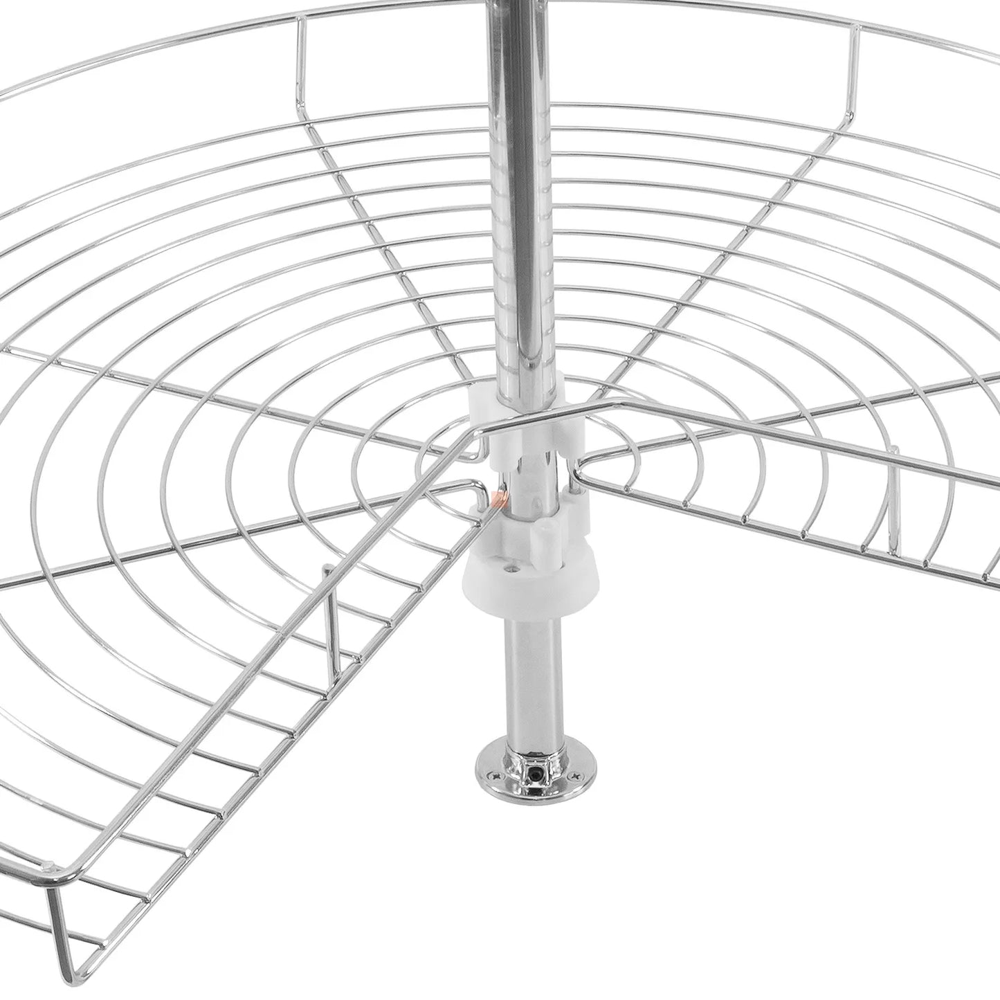 2 Tier Corner Rotating Baskets 3/4 - 32-5/16 inch - Chrome