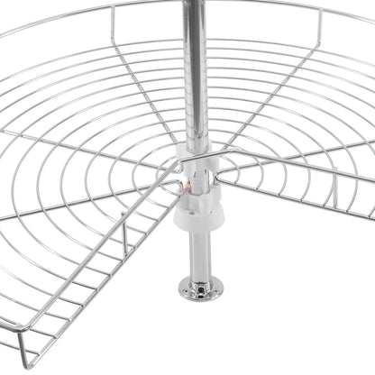 2 Tier Corner Rotating Baskets 3/4 - 32-5/16 inch - Chrome