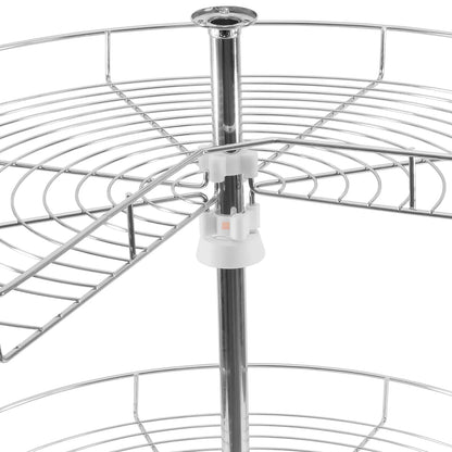 2 Tier Corner Rotating Baskets 3/4 - 23-5/8 inch - Chrome