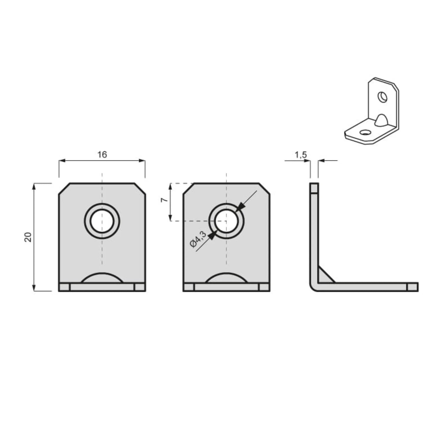 Metal Corner Brackets - Steel