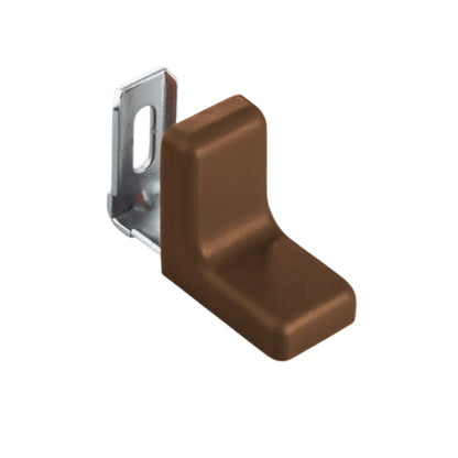 Metal Corner Bracket with Plastic Cover Cap - Walnut