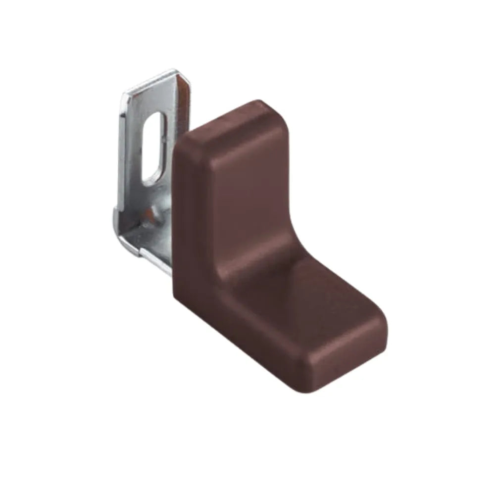 Metal Angle Bracket with Plastic Cover Cap - Wenge