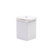 Square Furniture Legs 1-9/16 x 1-9/16 inch (40 x 40 mm) - 2-3/8 inch (60 mm) - White