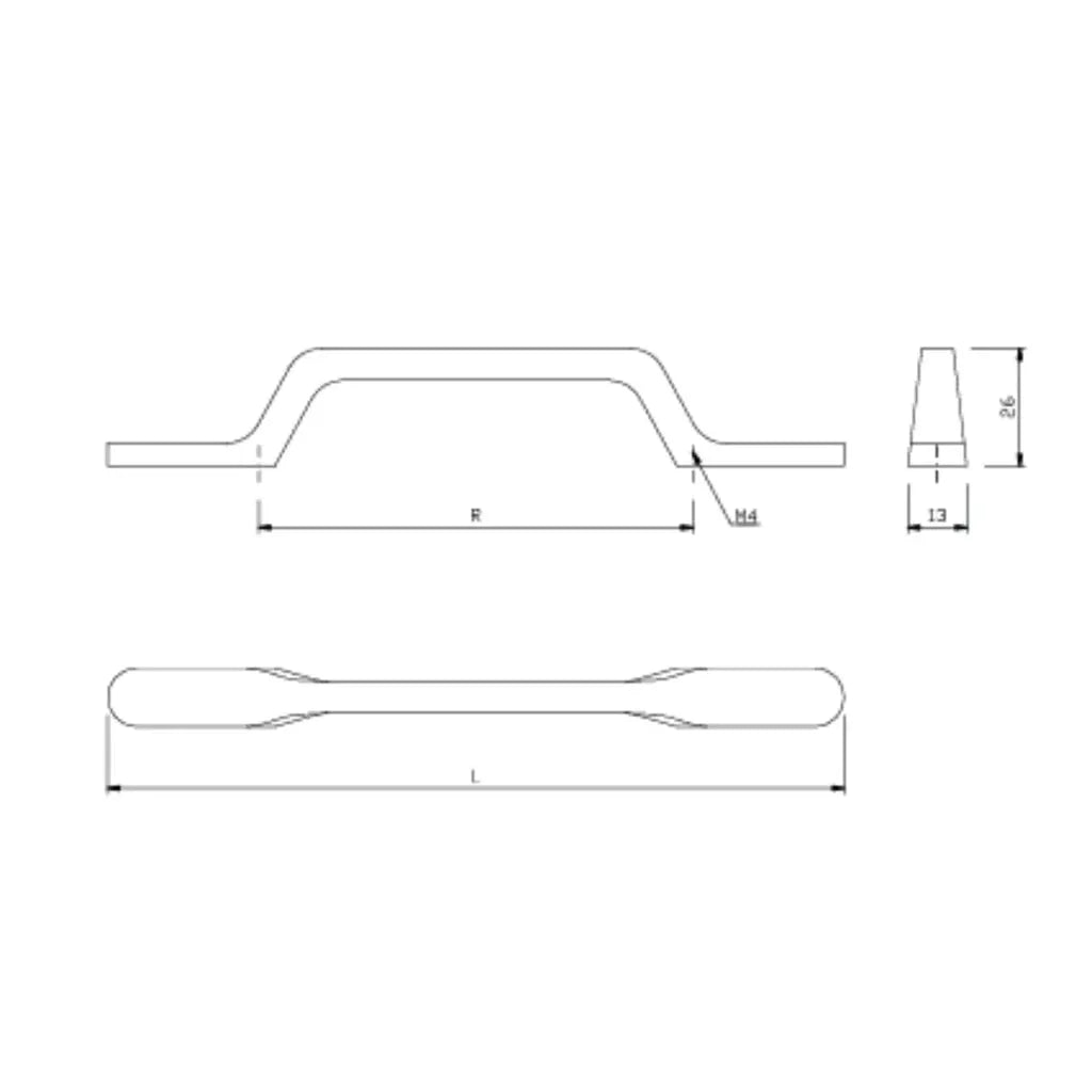 5 Inch Cabinet Pull 128mm U098 - Chrome