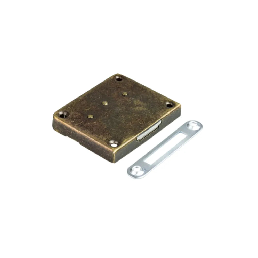 Cabinet & Drawer Lock 1-3/8 inch x 2-3/8 inch (35x60mm) - Antique Gold