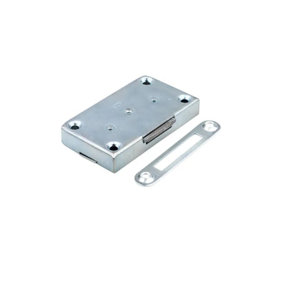 Cabinet & Drawer Lock 1-3/8 x 2-3/8 inch (35 x 60 mm) - White Zinc Plated