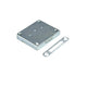 Cabinet & Drawer Lock 1-15/16 x 2-3/8 inch (49 x 60 mm) - White Zinc