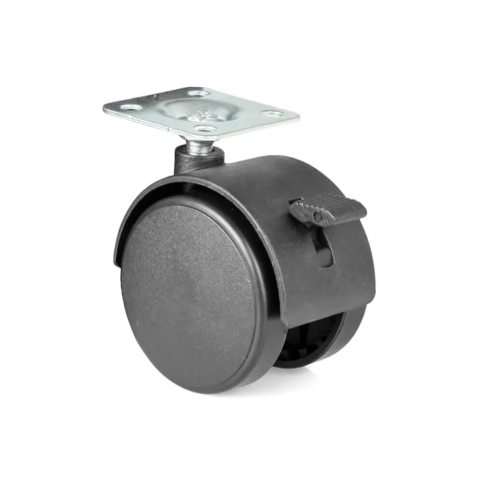 Plastic Swivel Furniture Caster with Brake and 2 inch (50 mm) Wheel