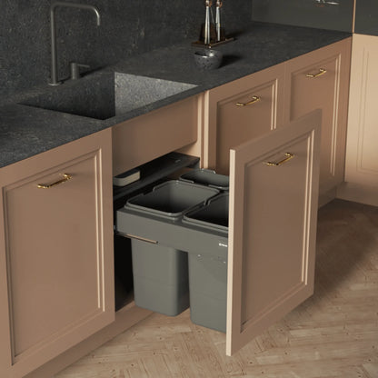 Pull Out Kitchen Recycling Bins - 2x15L or 2x20L - 19-11/16 inch (500 mm) Base Cabinet