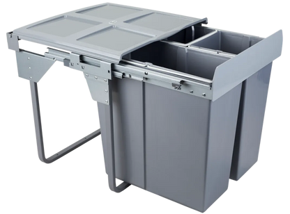 Trash Can Pull Out Waste Separator - 34L+2x17L - 23-5/8 inch (60 cm) Cabinet